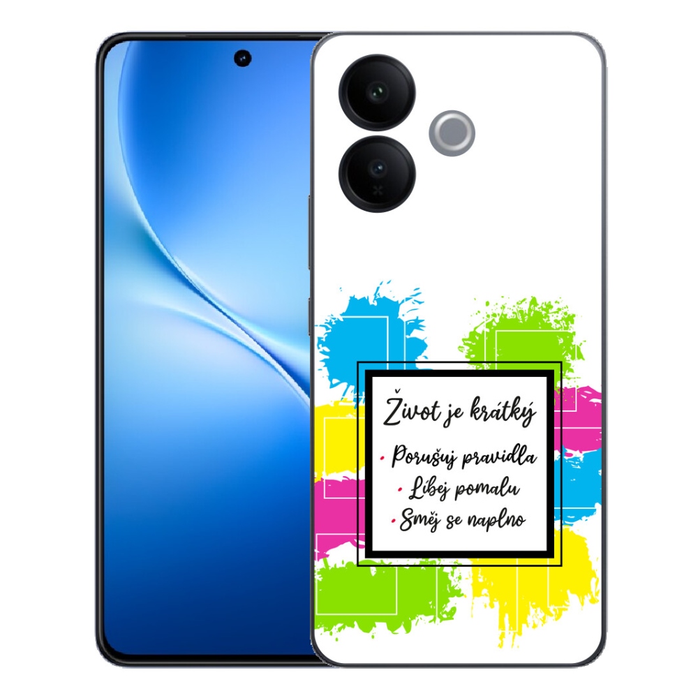 Gélový kryt mmCase na Vivo V70 Lite 5G - citát 5 biele pozadie