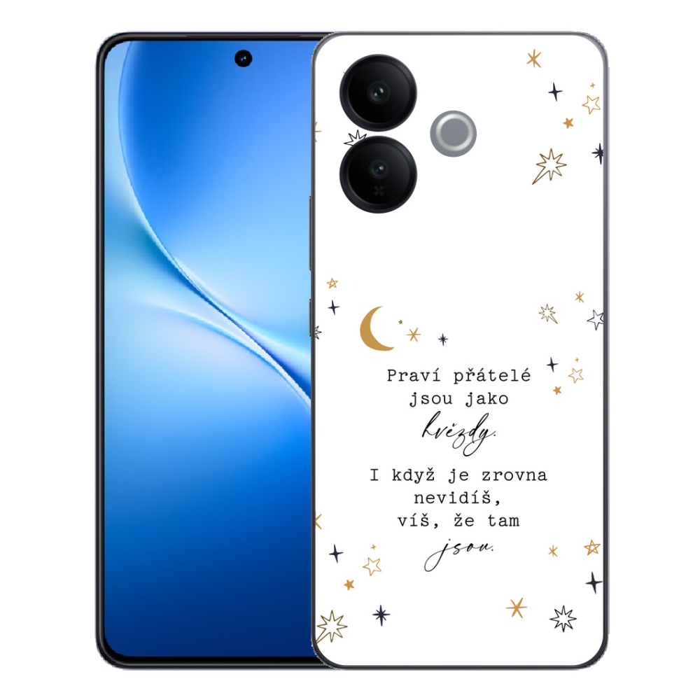Gélový kryt mmCase na Vivo V70 Lite 5G - citát 6 biele pozadie