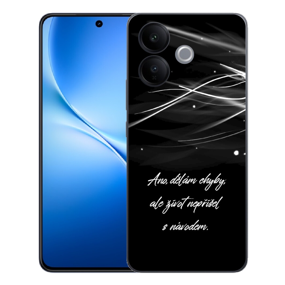 Gélový kryt mmCase na Vivo V70 Lite 5G - citát čierne pozadie