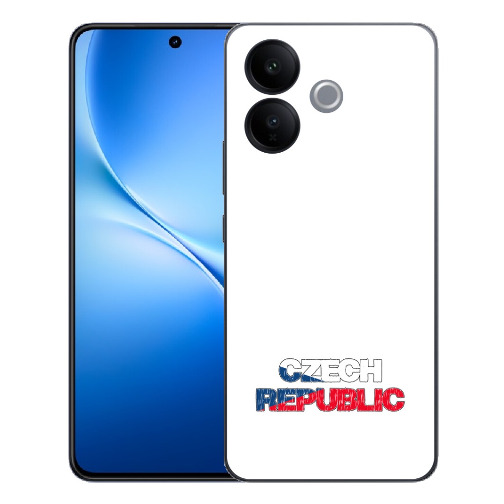 Gélový kryt mmCase na Vivo V70 Lite 5G - Slovak Republic biele pozadie