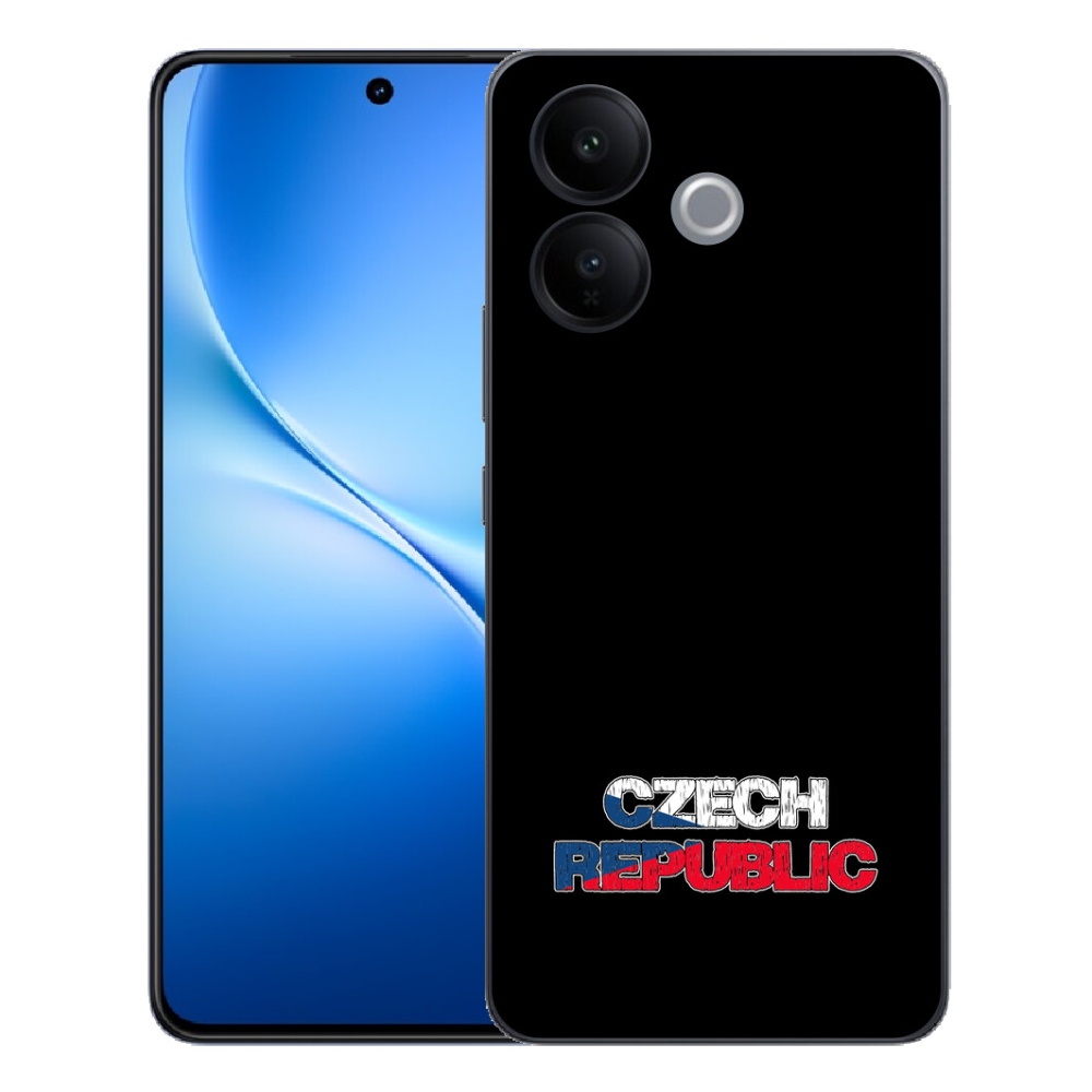 Gélový kryt mmCase na Vivo V70 Lite 5G - Slovak Republic čierne pozadie