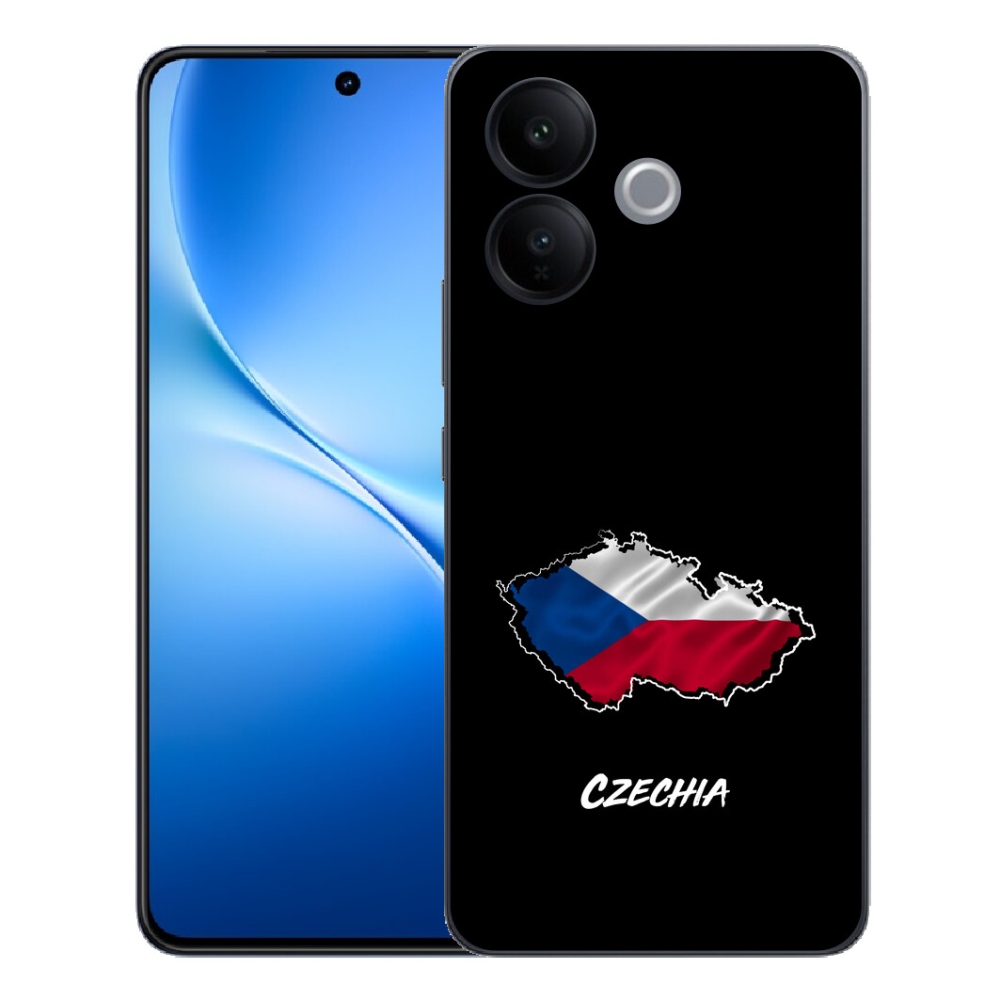 Gélový kryt mmCase na Vivo V70 Lite 5G - Slovakia čierne pozadie