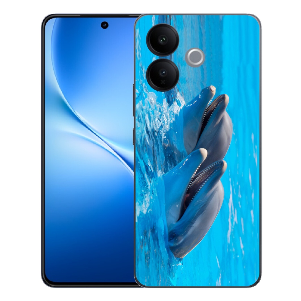 Gélový kryt mmCase na Vivo V70 Lite 5G - delfíny