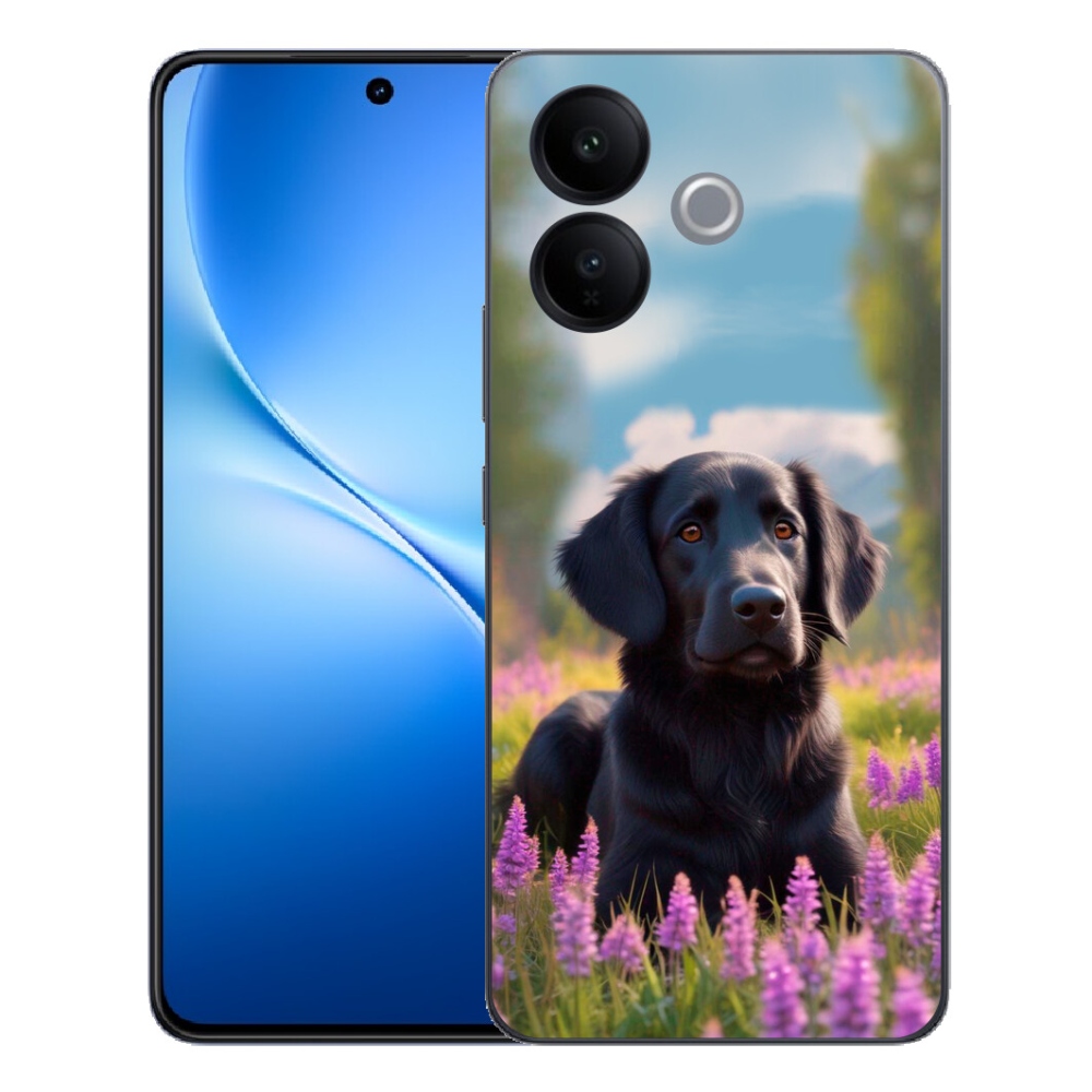 Gélový kryt mmCase na Vivo V70 Lite 5G - elegantný čierny retriever