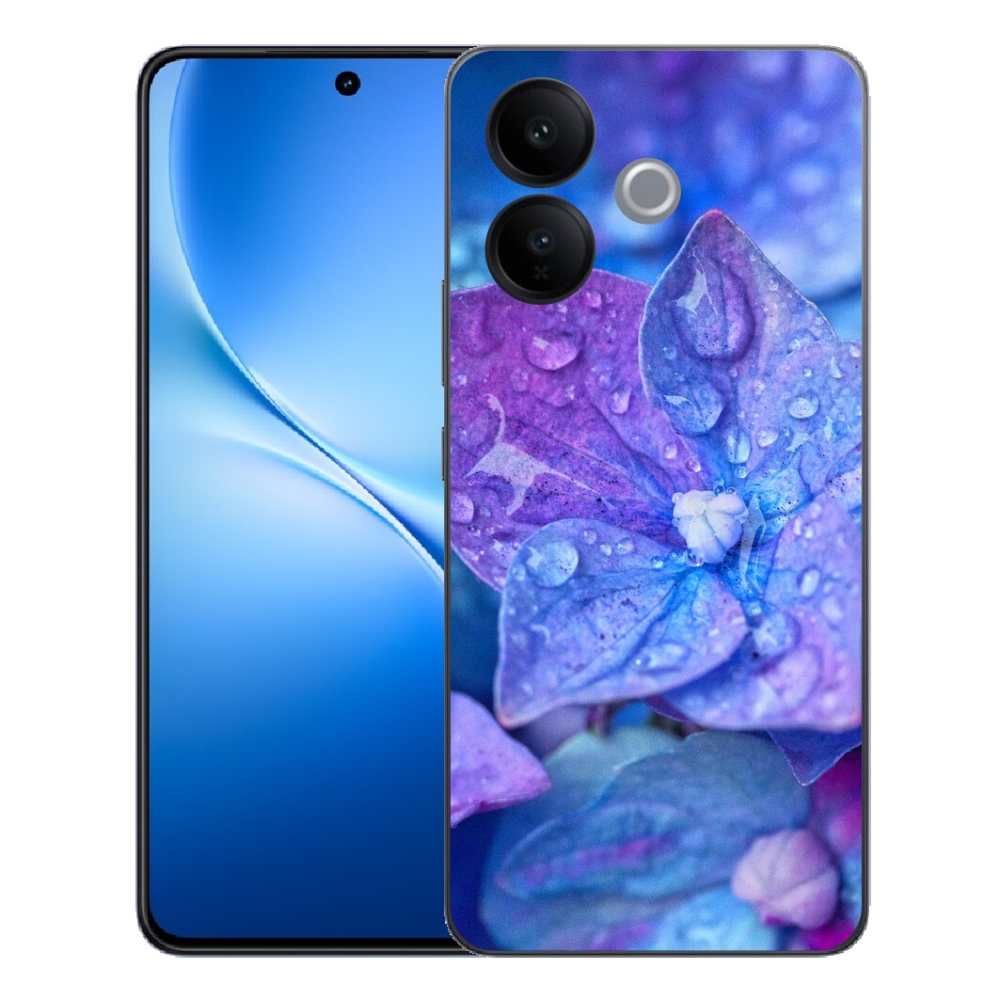 Gélový kryt mmCase na Vivo V70 Lite 5G - fialový kvet
