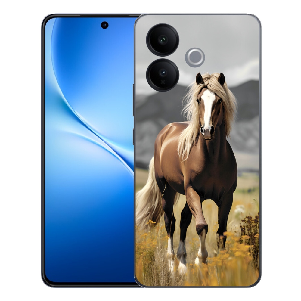 Gélový kryt mmCase na Vivo V70 Lite 5G - hnedý kôň 1