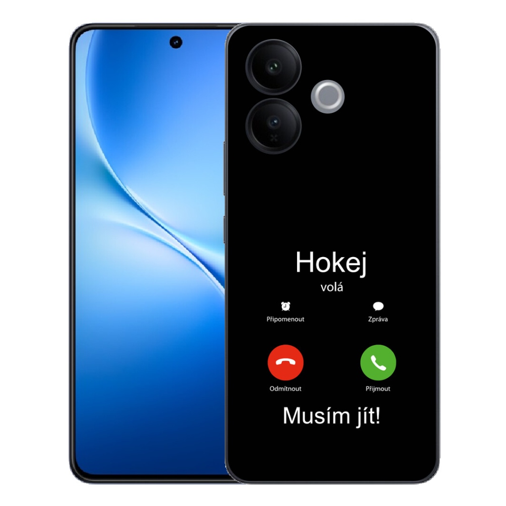 Gélový kryt mmCase na Vivo V70 Lite 5G - hokej volá čierne pozadie