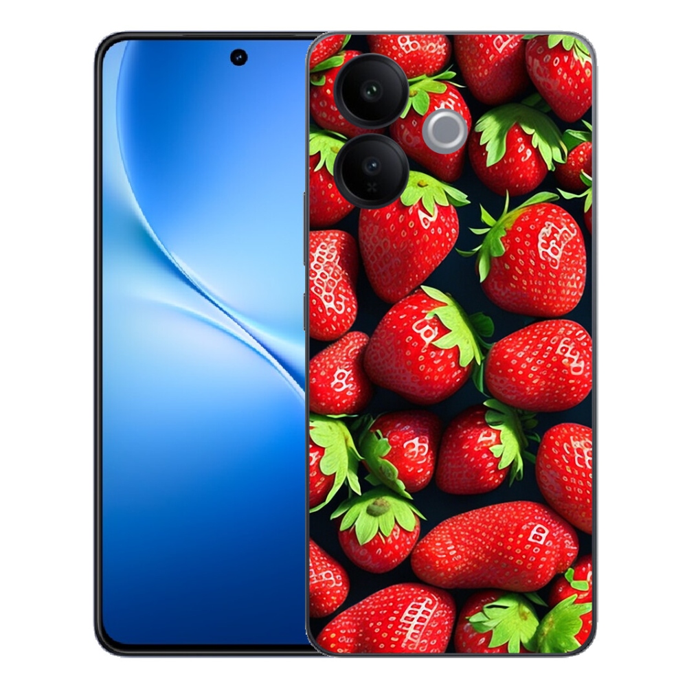 Gélový kryt mmCase na Vivo V70 Lite 5G - jahody