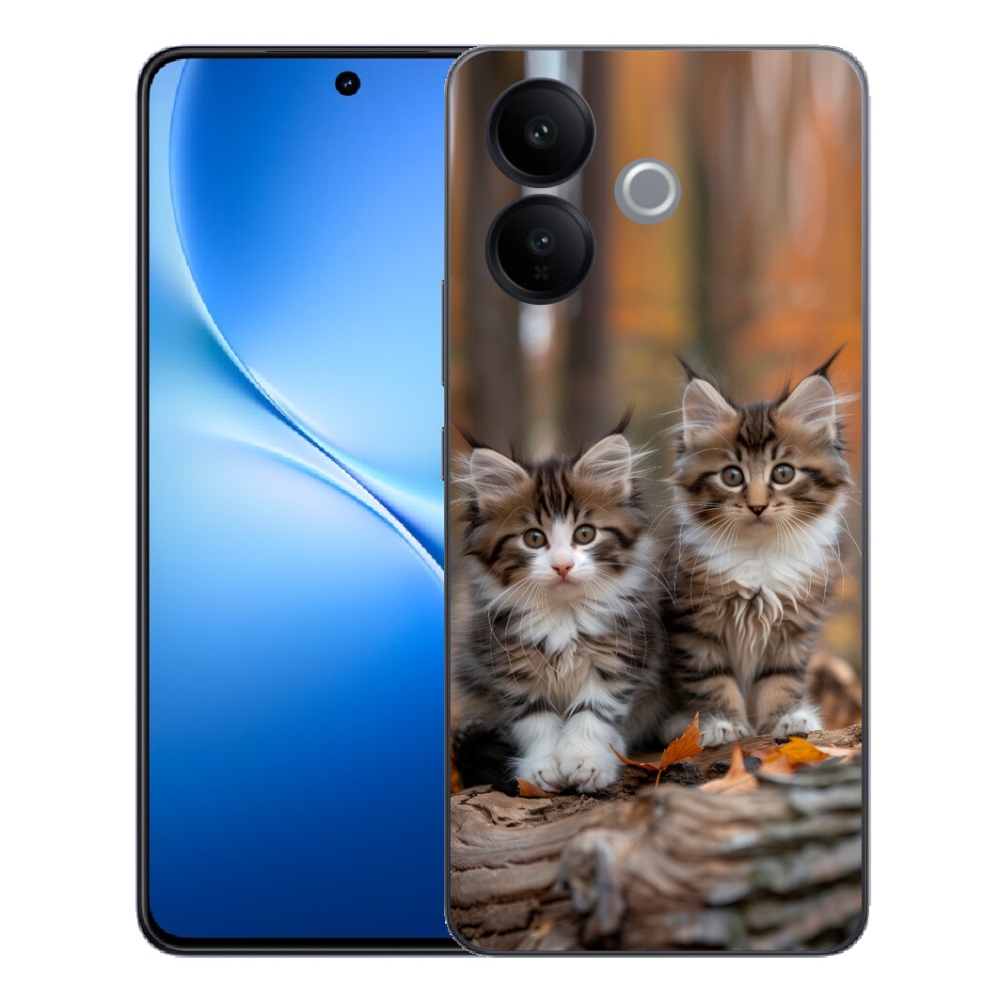 Gélový kryt mmCase na Vivo V70 Lite 5G - mačacie duo 3