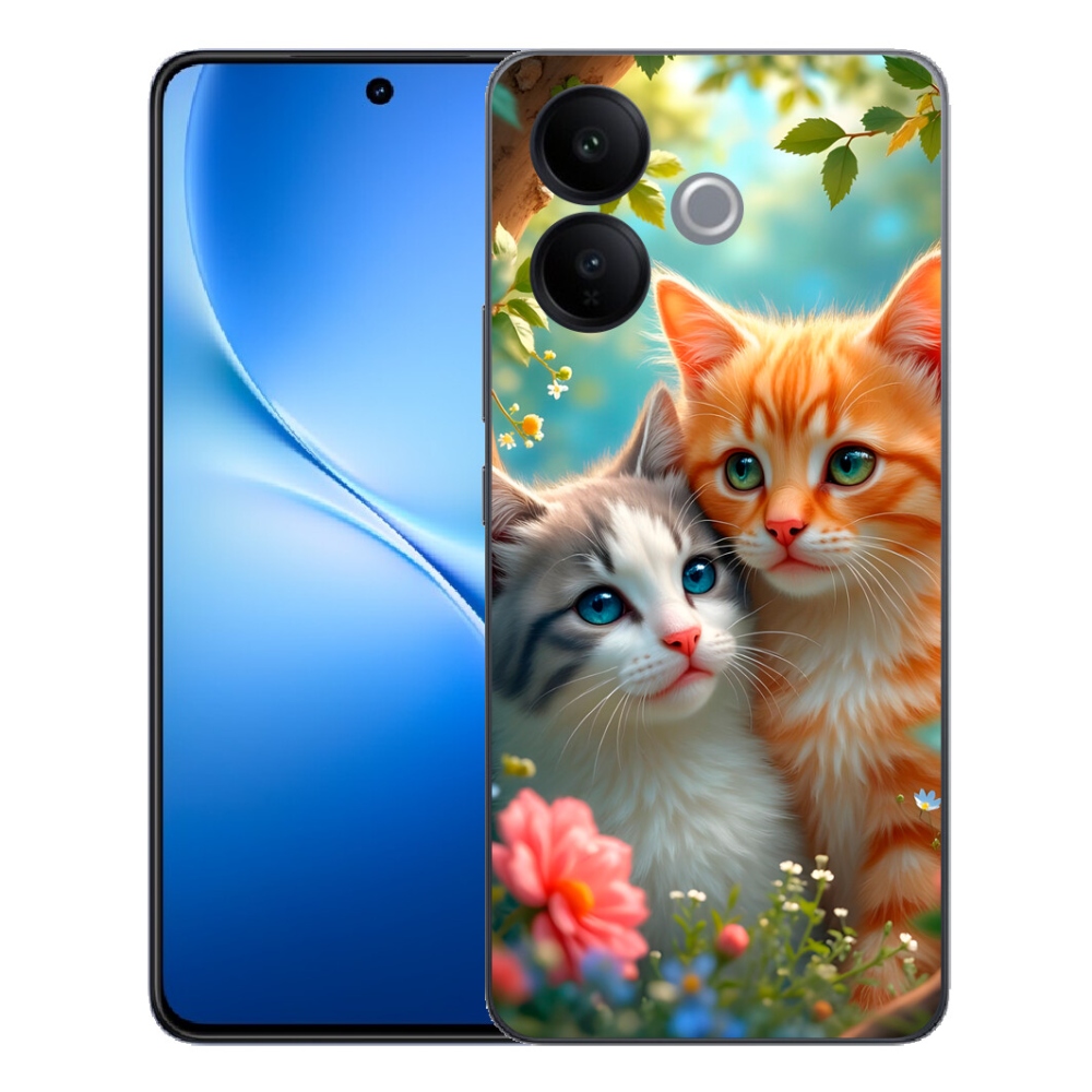 Gélový kryt mmCase na Vivo V70 Lite 5G - mačacia láska 2