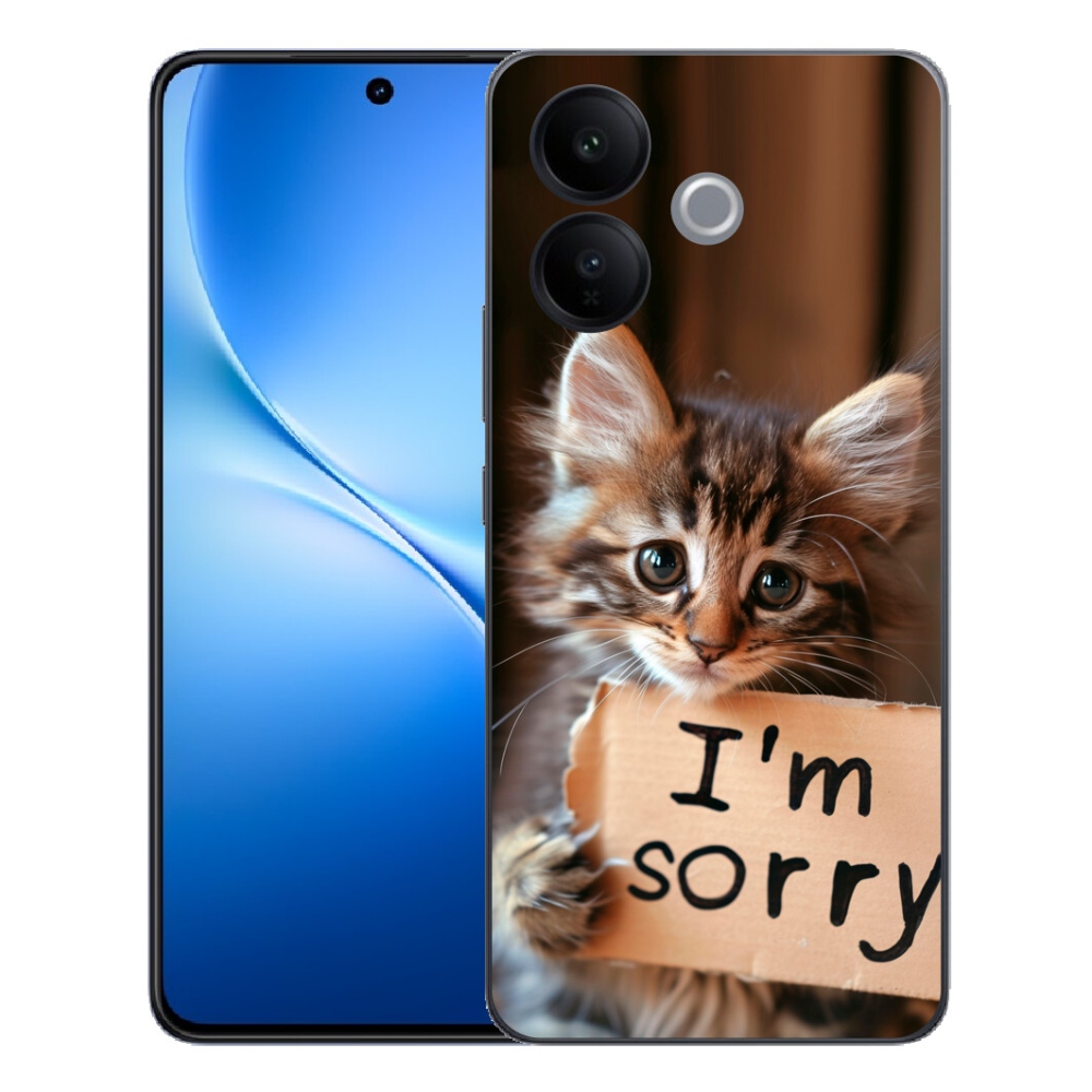 Gélový kryt mmCase na Vivo V70 Lite 5G - mačacie ospravedlnenie