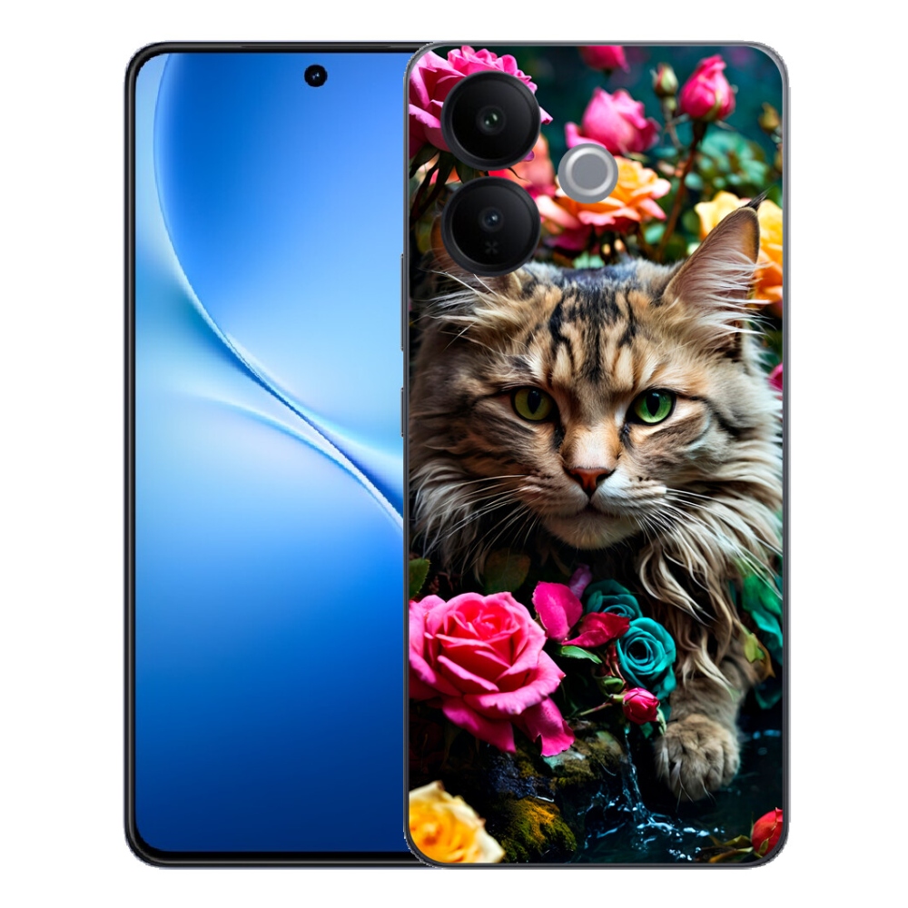 Gélový kryt mmCase na Vivo V70 Lite 5G - mačacie pohľad 2