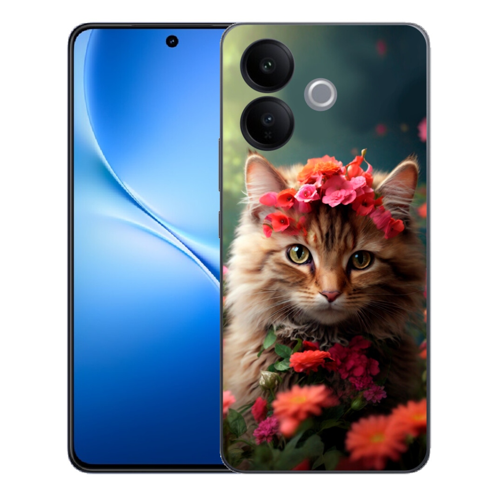 Gélový kryt mmCase na Vivo V70 Lite 5G - mačacia princezná
