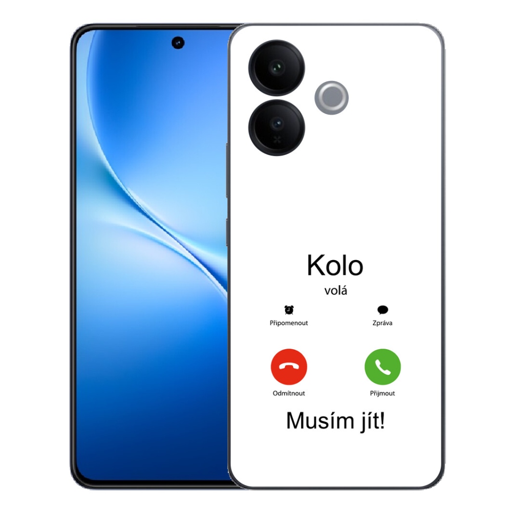 Gélový kryt mmCase na Vivo V70 Lite 5G - kolo volá biele pozadie