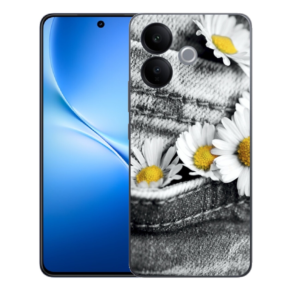 Gélový kryt mmCase na Vivo V70 Lite 5G - margaréty