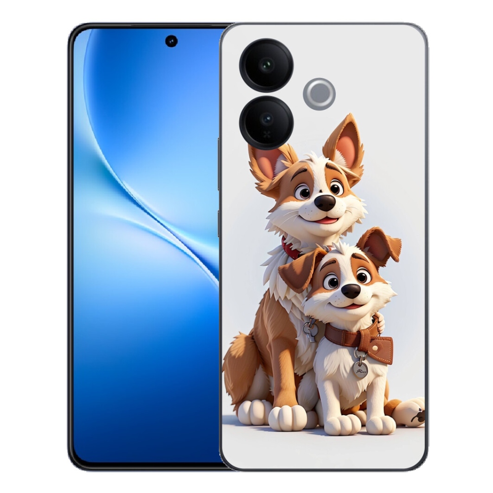 Gélový kryt mmCase na Vivo V70 Lite 5G - kreslenie psy