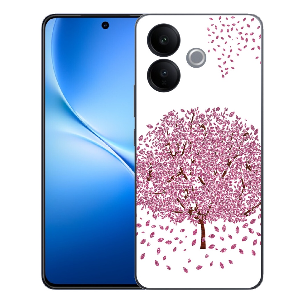 Gélový kryt mmCase na Vivo V70 Lite 5G - kreslený strom s listami