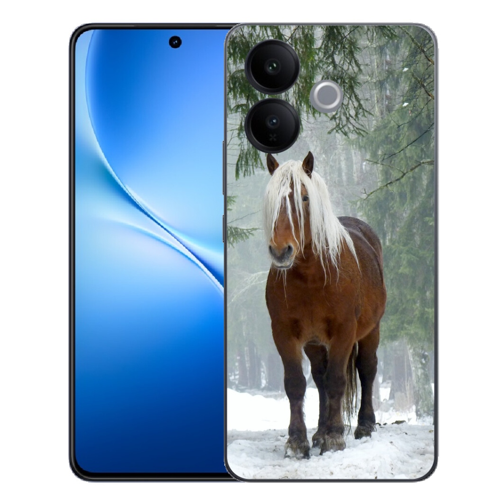Gélový kryt mmCase na Vivo V70 Lite 5G - kôň v lese