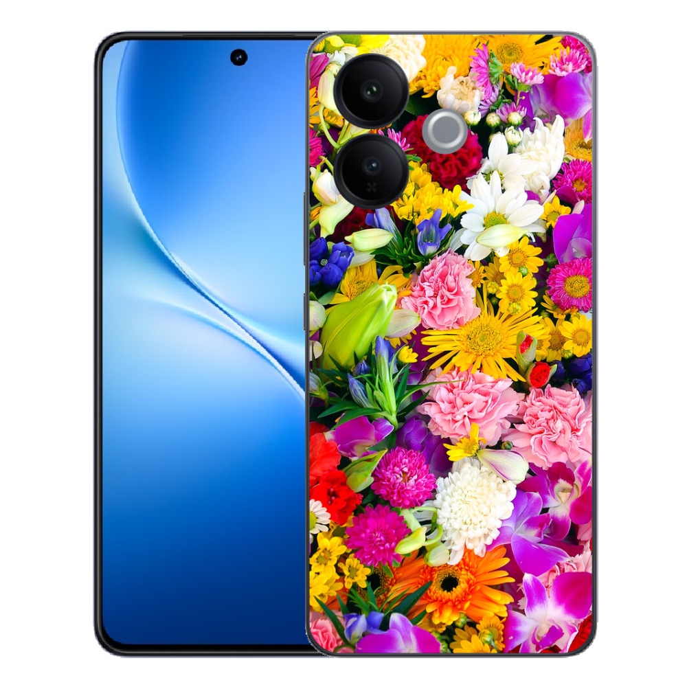 Gélový kryt mmCase na Vivo V70 Lite 5G - kvety 12