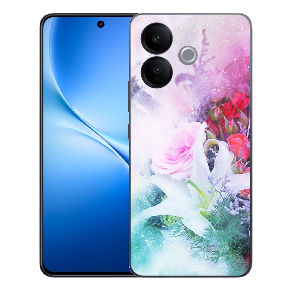 Gélový kryt mmCase na Vivo V70 Lite 5G - kvety 4