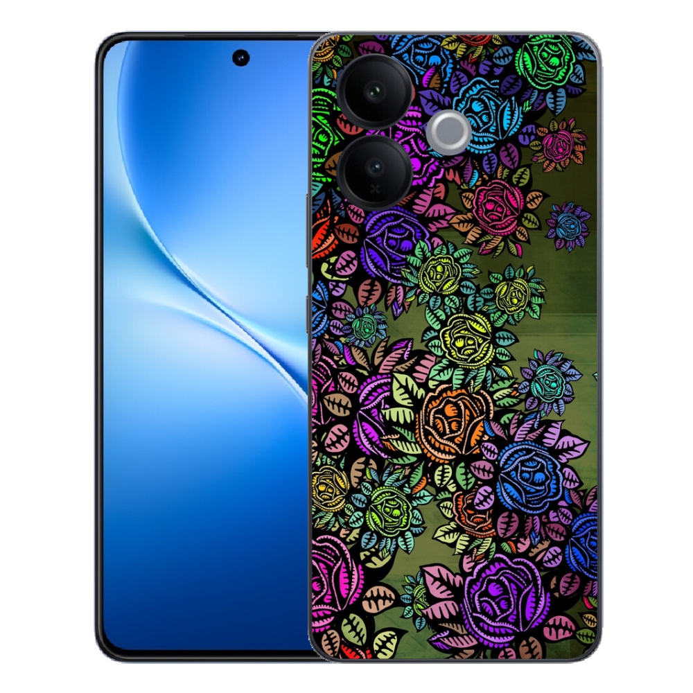 Gélový kryt mmCase na Vivo V70 Lite 5G - kvety 6
