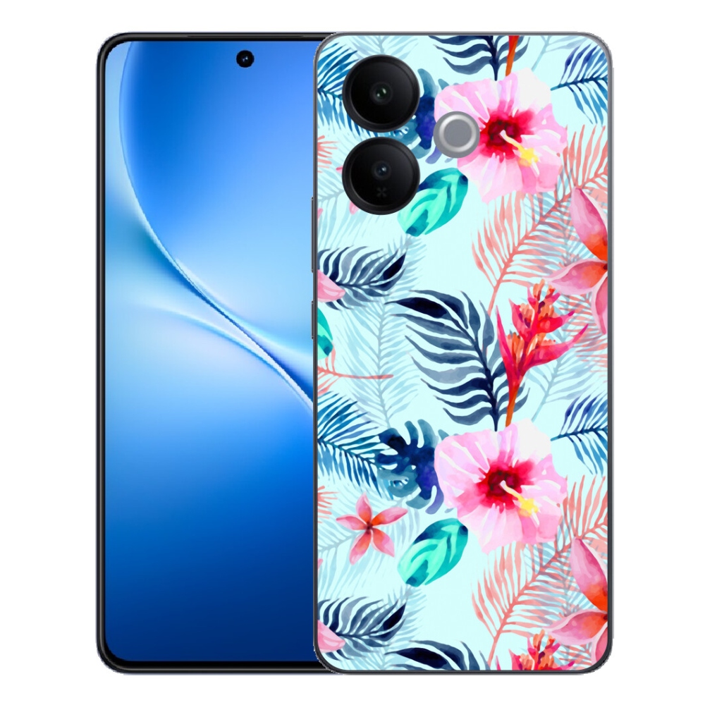 Gélový kryt mmCase na Vivo V70 Lite 5G - kvety