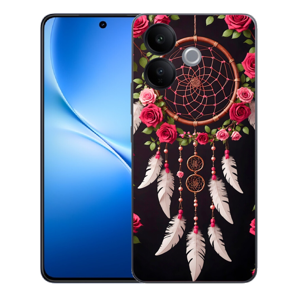 Gélový kryt mmCase na Vivo V70 Lite 5G - lapač snov s ružami