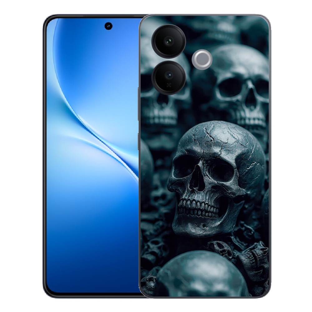 Gélový kryt mmCase na Vivo V70 Lite 5G - lebka 2
