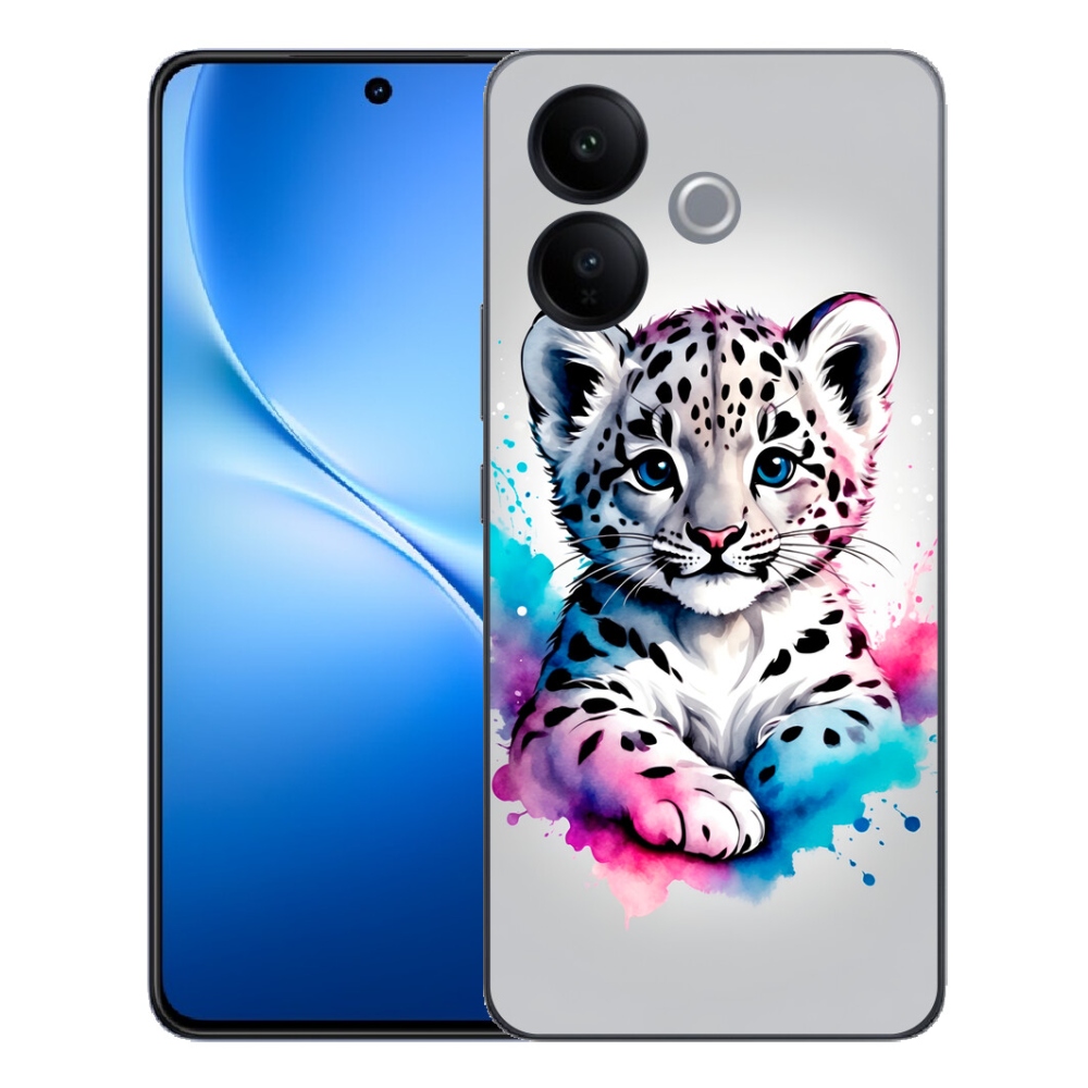 Gélový kryt mmCase na Vivo V70 Lite 5G - leopardej mláďa