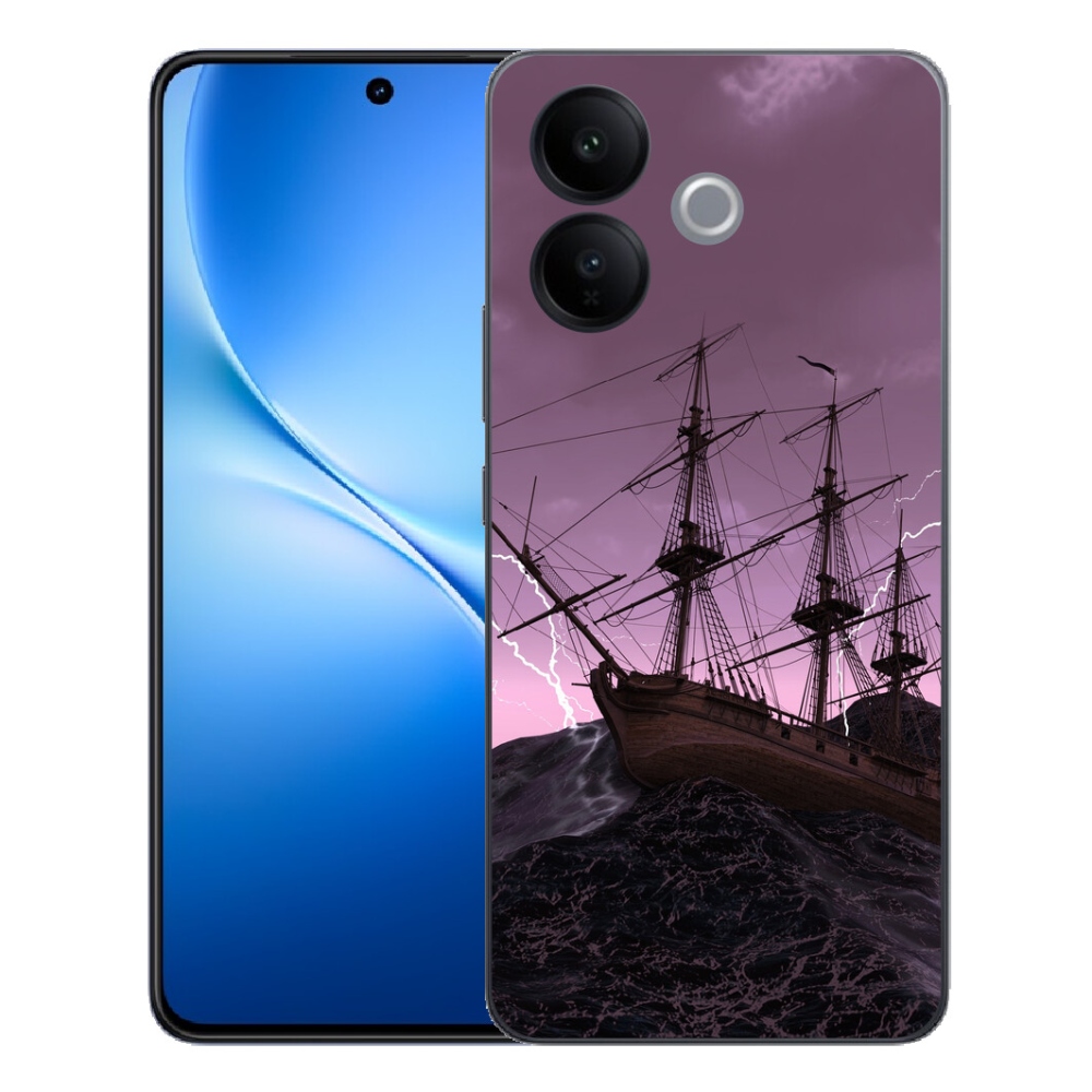 Gélový kryt mmCase na Vivo V70 Lite 5G - loď v búrke