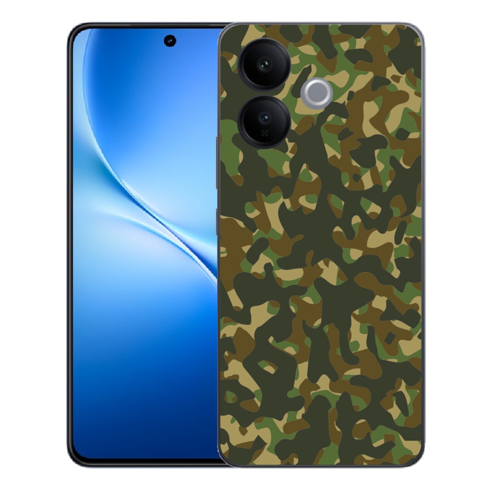 Gélový kryt mmCase na Vivo V70 Lite 5G - maskáčový vzor 1