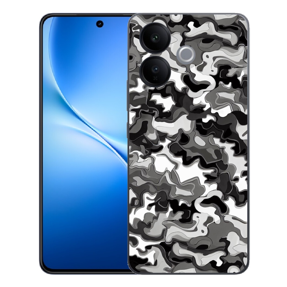 Gélový kryt mmCase na Vivo V70 Lite 5G - maskáčový vzor 3