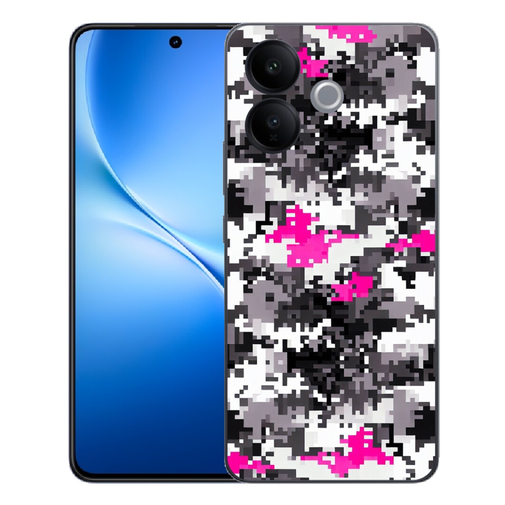 Gélový kryt mmCase na Vivo V70 Lite 5G - maskáčový vzor 4