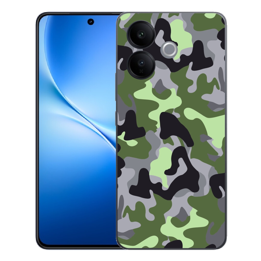 Gélový kryt mmCase na Vivo V70 Lite 5G - maskáčový vzor 7