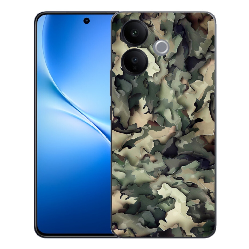 Gélový kryt mmCase na Vivo V70 Lite 5G - maskáčový vzor 9