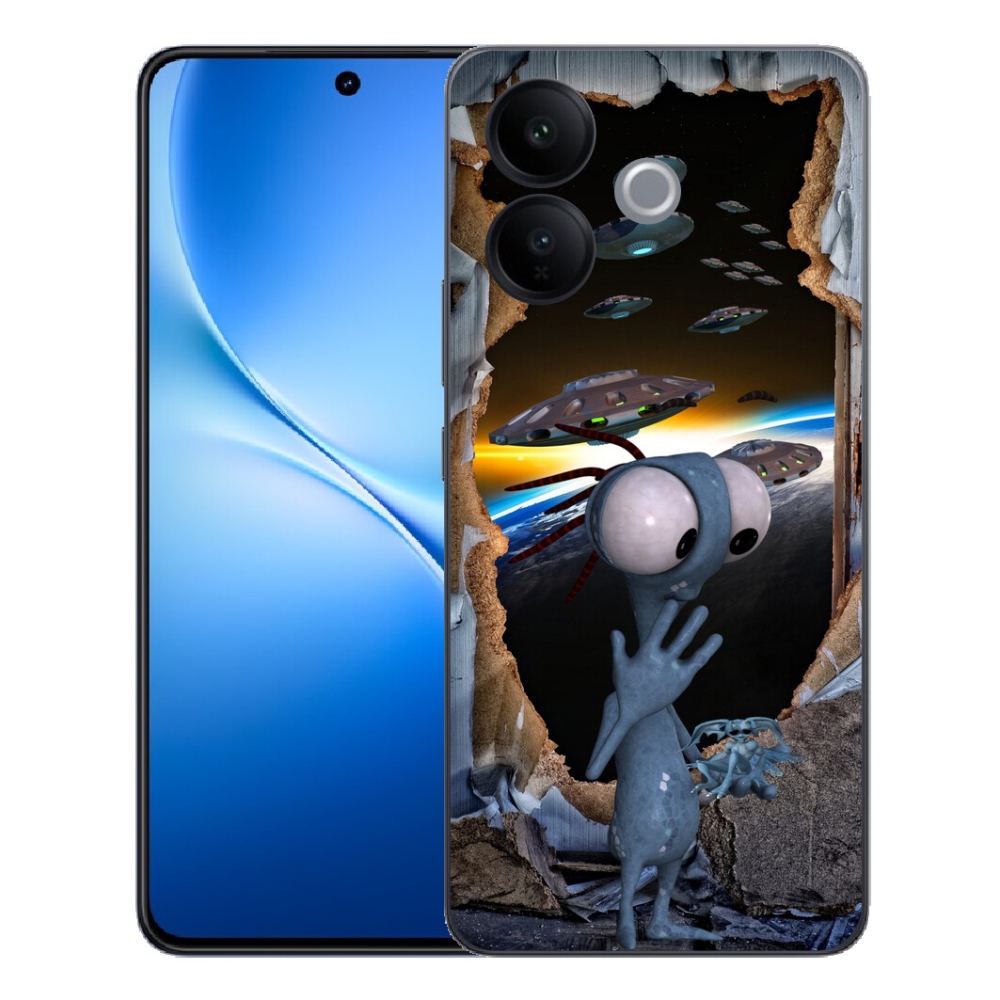 Gélový kryt mmCase na Vivo V70 Lite 5G - mimozemšťan