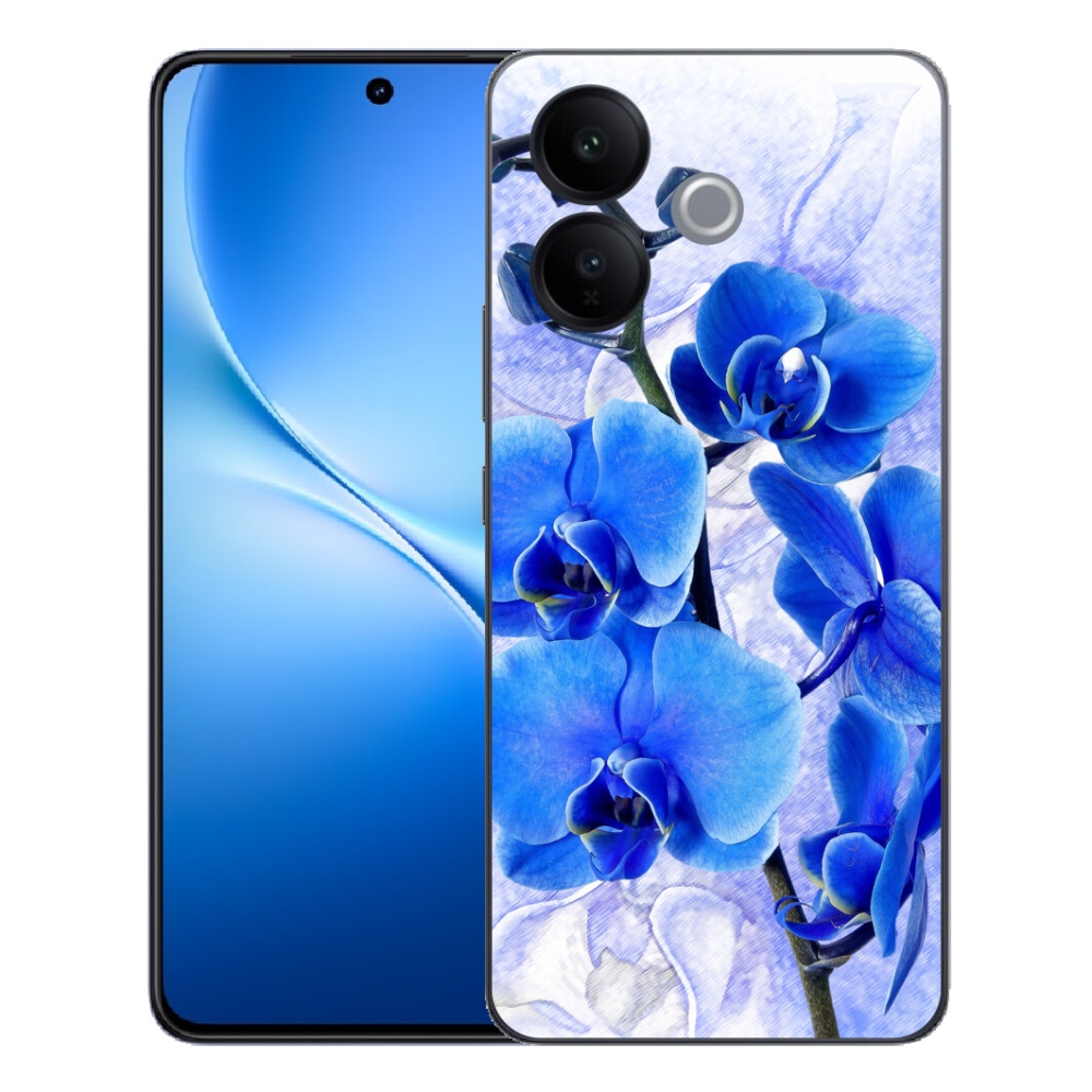 Gélový kryt mmCase na Vivo V70 Lite 5G - modré kvety