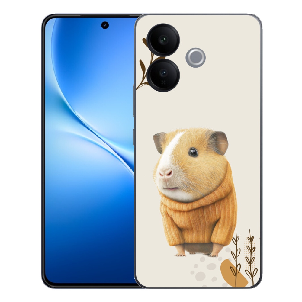 Gélový kryt mmCase na Vivo V70 Lite 5G - morča vo svetri