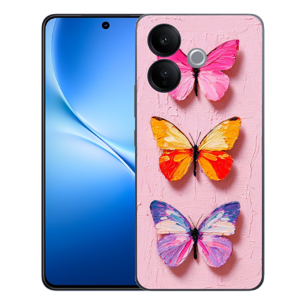 Gélový kryt mmCase na Vivo V70 Lite 5G - motýlia trojica