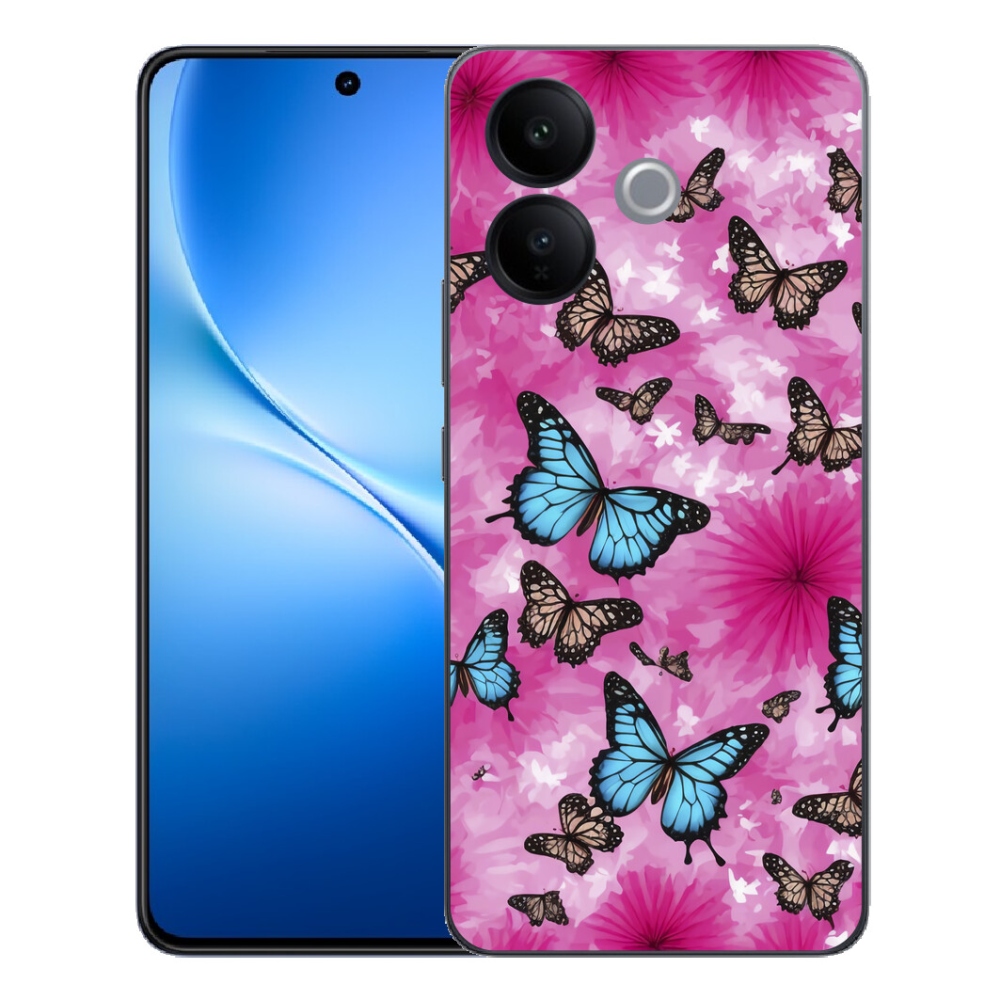 Gélový kryt mmCase na Vivo V70 Lite 5G - motýlia záhrada