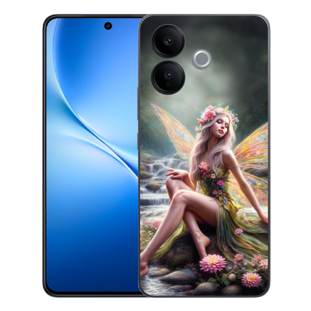 Gélový kryt mmCase na Vivo V70 Lite 5G - motýlia žena 1