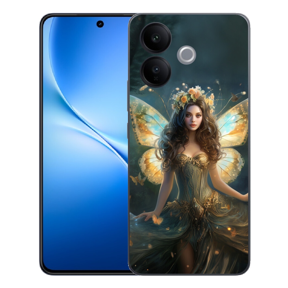 Gélový kryt mmCase na Vivo V70 Lite 5G - motýlia žena