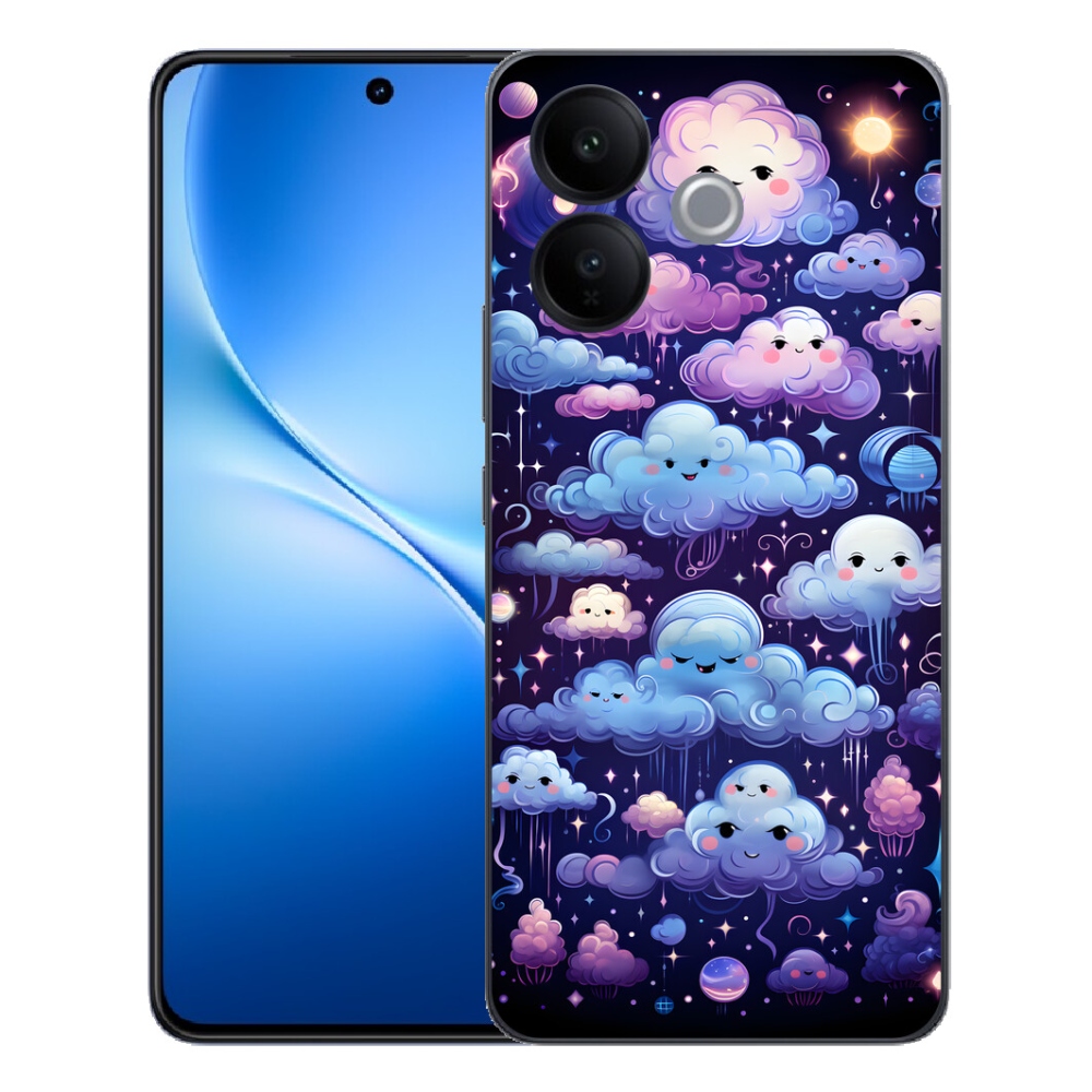 Gélový kryt mmCase na Vivo V70 Lite 5G - mráčiky