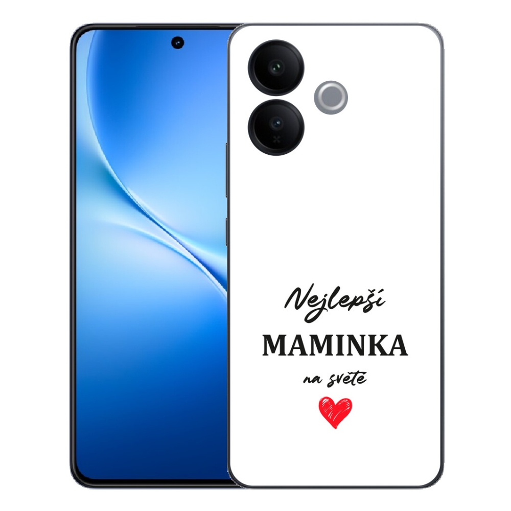 Gélový kryt mmCase na Vivo V70 Lite 5G - najlepšia mamička 1 biele pozadie