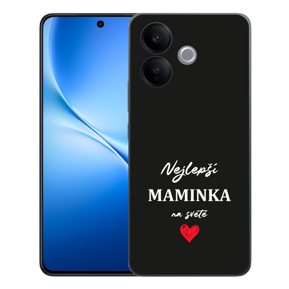 Gélový kryt mmCase na Vivo V70 Lite 5G - najlepšia mamička 1 čierne pozadie