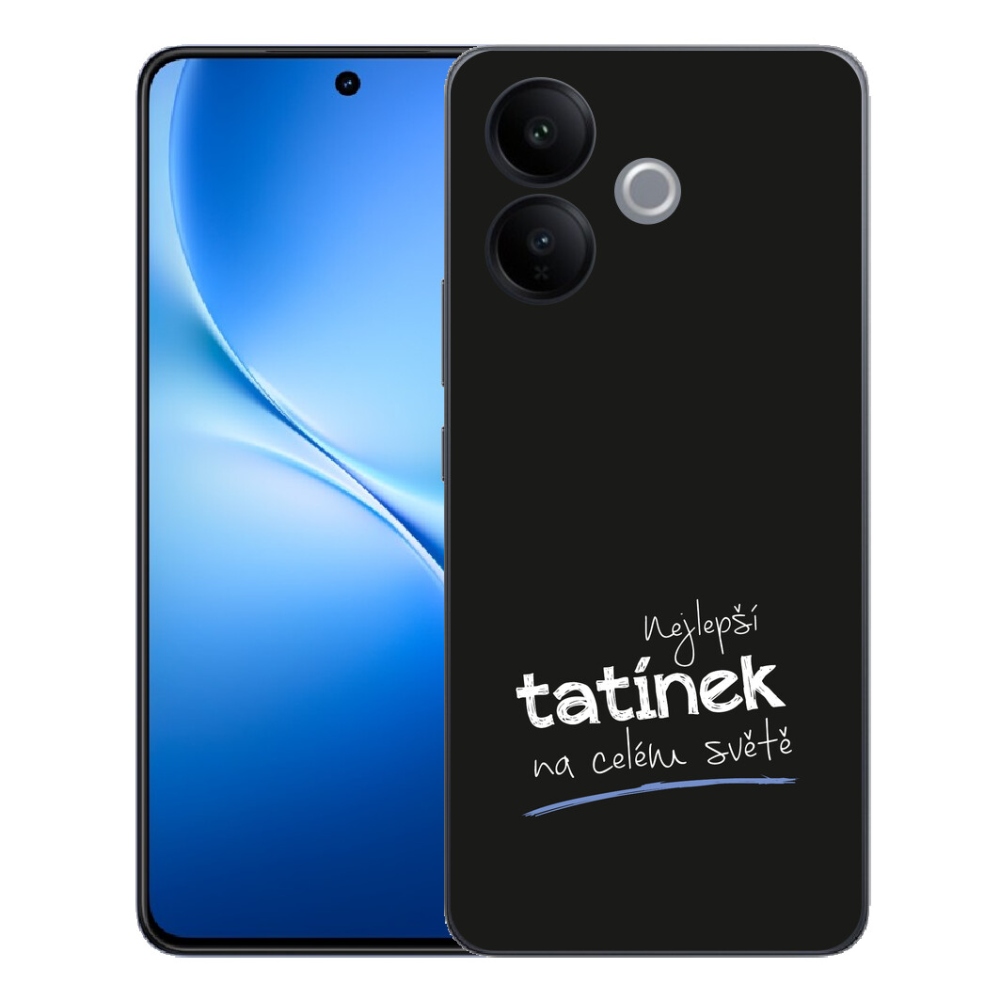 Gélový kryt mmCase na Vivo V70 Lite 5G - najlepší otecko 4 čierne pozadie
