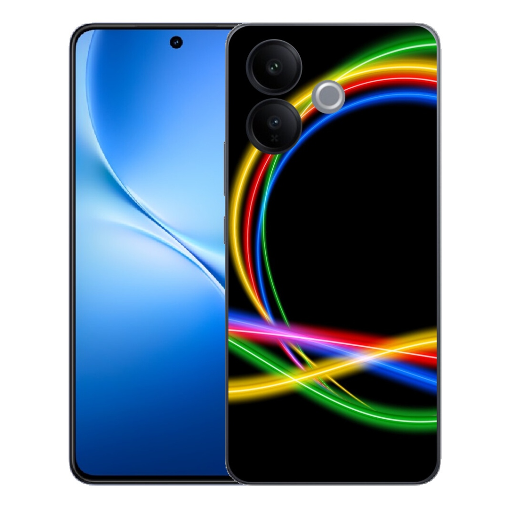 Gélový kryt mmCase na Vivo V70 Lite 5G - neónové kruhy