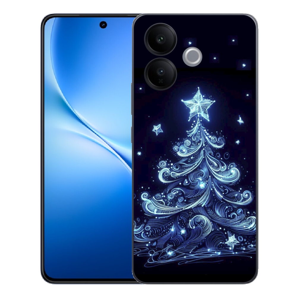 Gélový kryt mmCase na Vivo V70 Lite 5G - neónový vianočný stromček 4