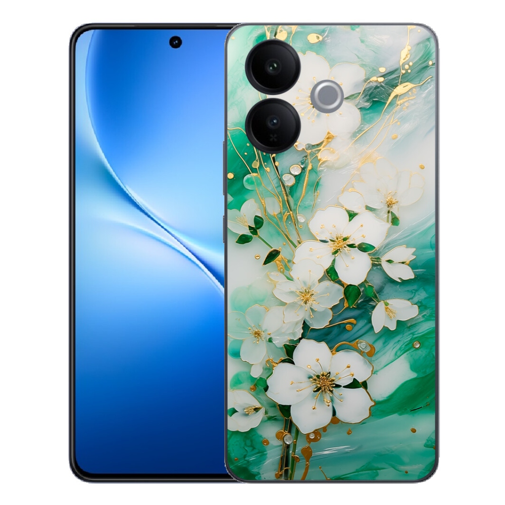 Gélový kryt mmCase na Vivo V70 Lite 5G - nežné kvety