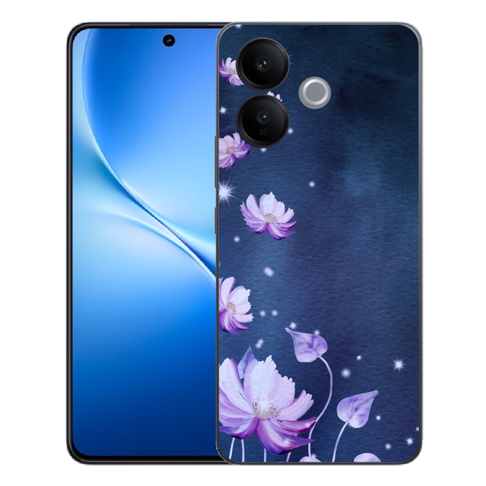 Gélový kryt mmCase na Vivo V70 Lite 5G - padajúce kvety